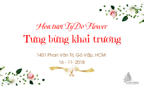 Tưng bừng khai trương shop hoa tươi Gò Vấp