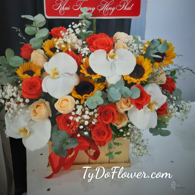 LẴNG HOA CHÚC MỪNG KHAI TRƯƠNG L606