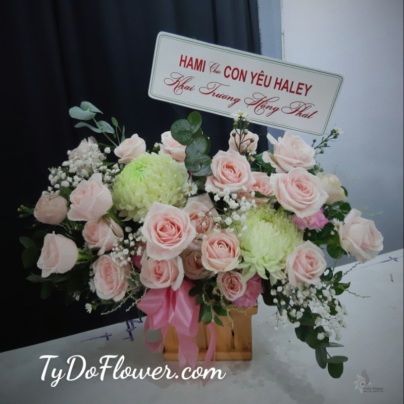 LẴNG HOA CHÚC MỪNG KHAI TRƯƠNG L607