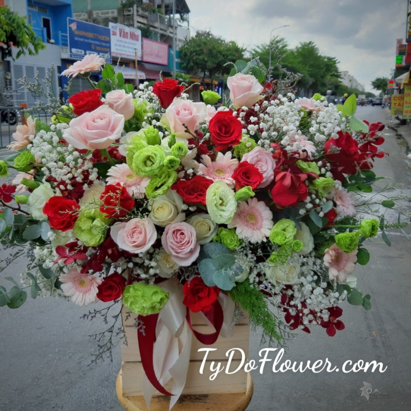 LẴNG HOA CHÚC MỪNG KHAI TRƯƠNG L609