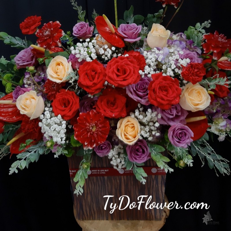 LẴNG HOA CHÚC MỪNG KHAI TRƯƠNG L614