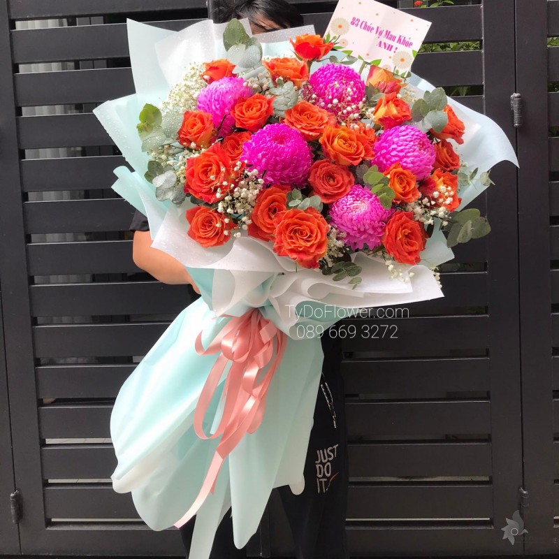 BÓ HOA CHÚC MỪNG BO7227